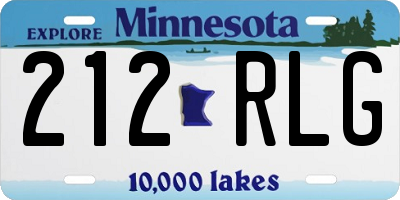 MN license plate 212RLG