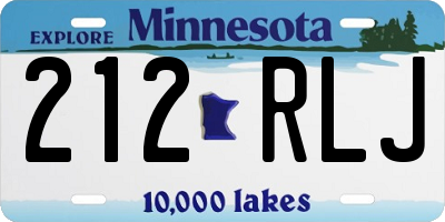 MN license plate 212RLJ