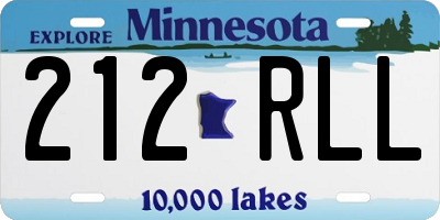 MN license plate 212RLL
