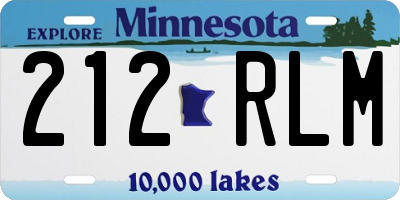MN license plate 212RLM