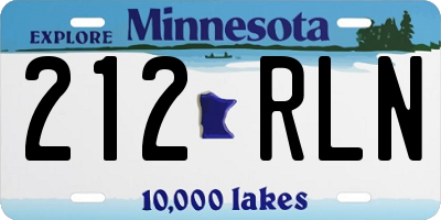 MN license plate 212RLN
