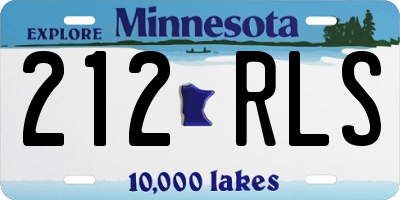 MN license plate 212RLS