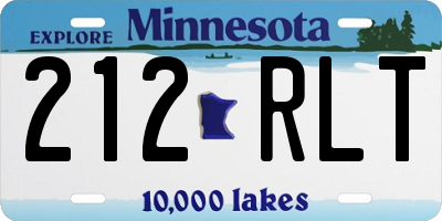 MN license plate 212RLT