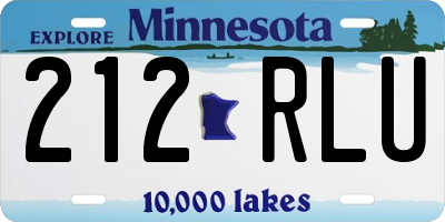 MN license plate 212RLU