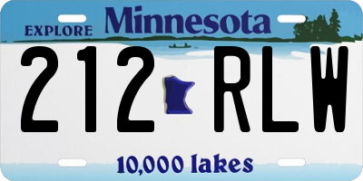MN license plate 212RLW