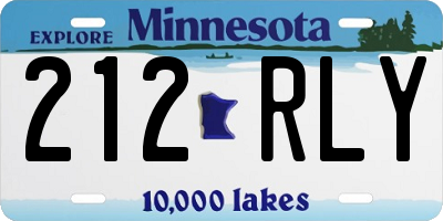 MN license plate 212RLY