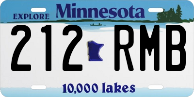 MN license plate 212RMB