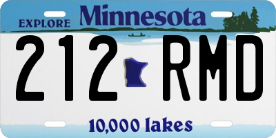 MN license plate 212RMD