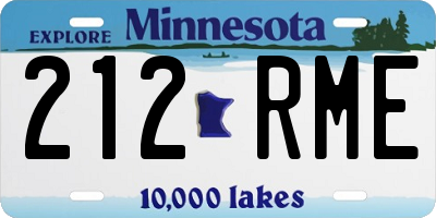 MN license plate 212RME