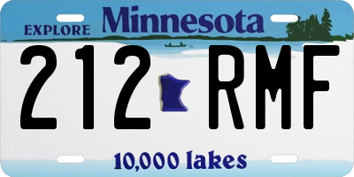 MN license plate 212RMF