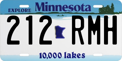 MN license plate 212RMH