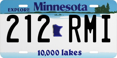 MN license plate 212RMI