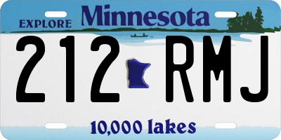 MN license plate 212RMJ