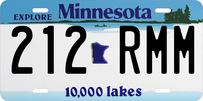 MN license plate 212RMM