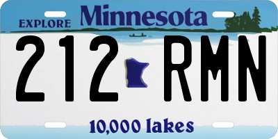 MN license plate 212RMN