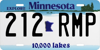 MN license plate 212RMP