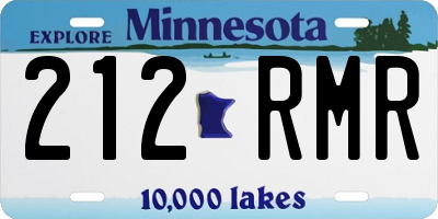 MN license plate 212RMR