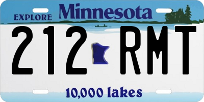 MN license plate 212RMT