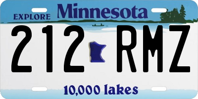 MN license plate 212RMZ