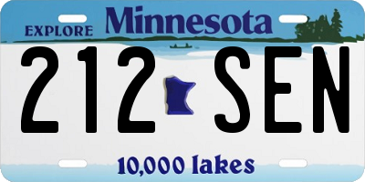 MN license plate 212SEN