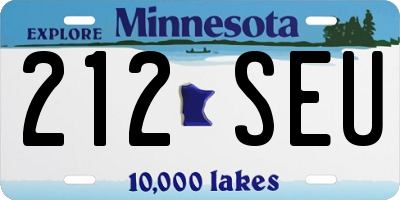 MN license plate 212SEU