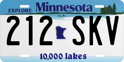MN license plate 212SKV