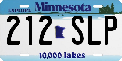 MN license plate 212SLP