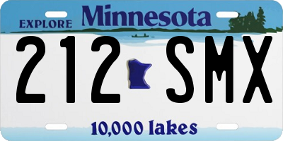 MN license plate 212SMX