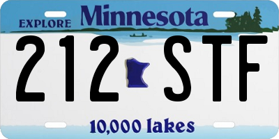 MN license plate 212STF