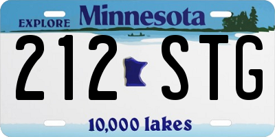 MN license plate 212STG