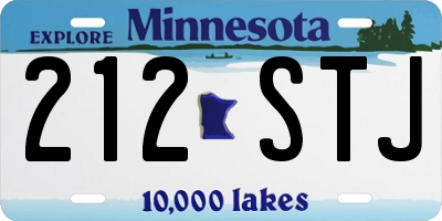 MN license plate 212STJ