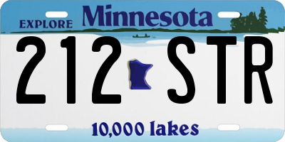 MN license plate 212STR