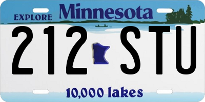 MN license plate 212STU