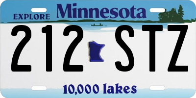 MN license plate 212STZ