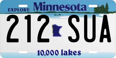 MN license plate 212SUA