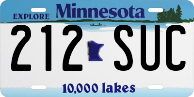 MN license plate 212SUC
