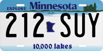 MN license plate 212SUY