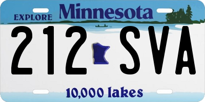 MN license plate 212SVA