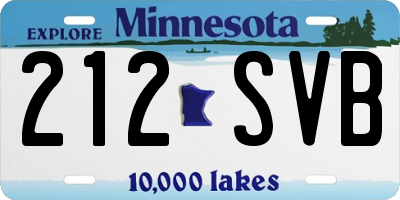 MN license plate 212SVB