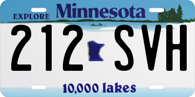 MN license plate 212SVH