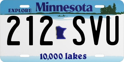 MN license plate 212SVU