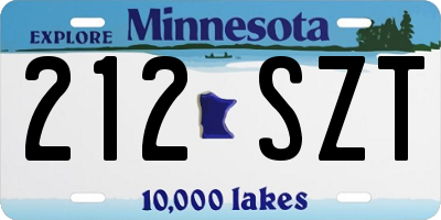MN license plate 212SZT