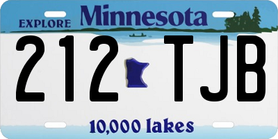 MN license plate 212TJB