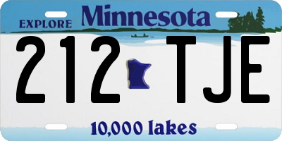 MN license plate 212TJE