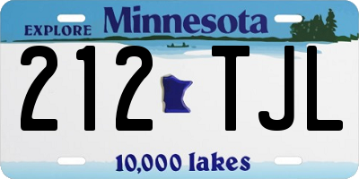 MN license plate 212TJL
