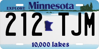 MN license plate 212TJM
