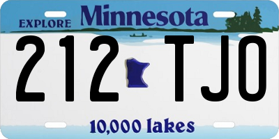 MN license plate 212TJO
