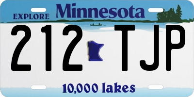 MN license plate 212TJP