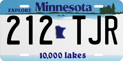 MN license plate 212TJR