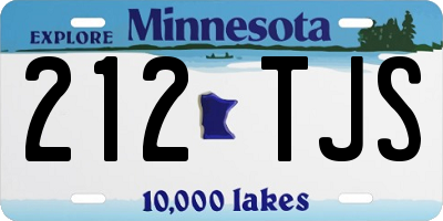 MN license plate 212TJS